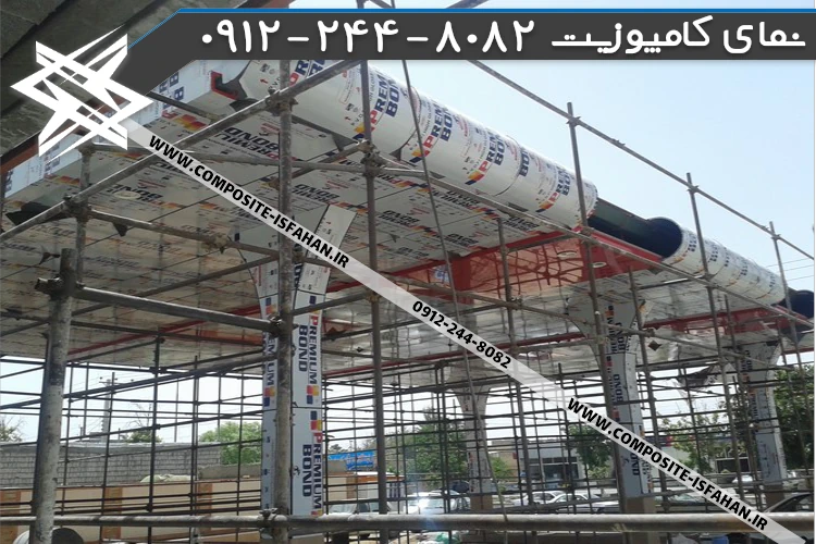 نمای کامپوزیت پمپ بنزین جایگاه